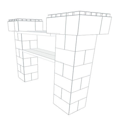 Catering Table - Simple cantilevered - 5 Ft 6 In x 1 Ft 6 In x 3 Ft 7 In